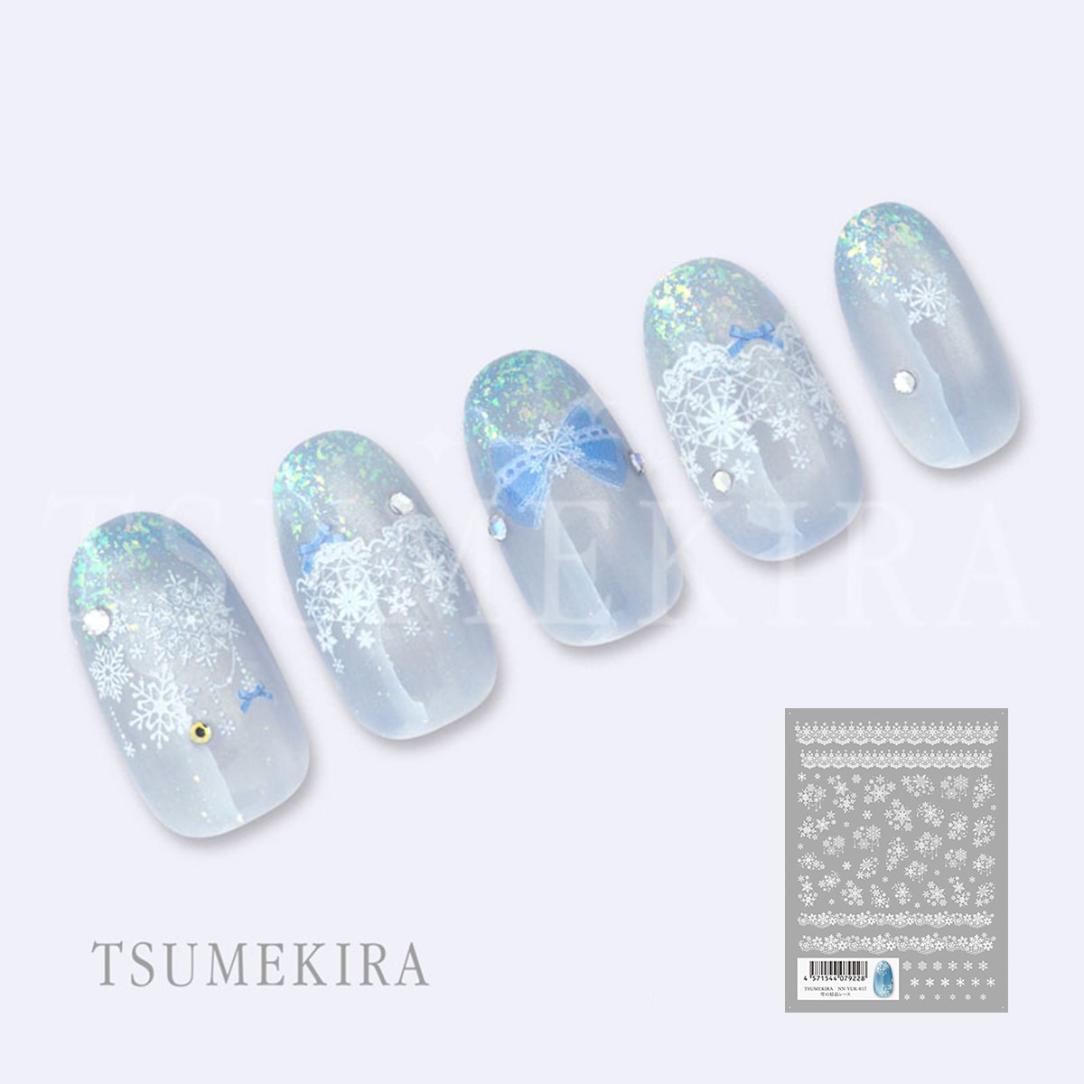 TSUMEKIRA（ツメキラ）：ネイルシール 雪の結晶レース／NN-YUK-017