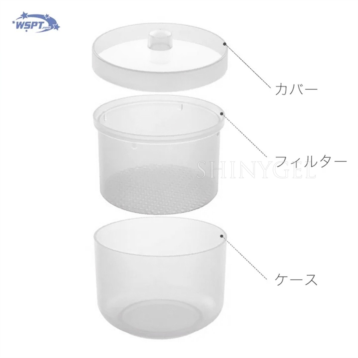 WSPT JAPAN：洗浄ケース　ラウンド　クリア（ナノクリーナー使用に最適） $