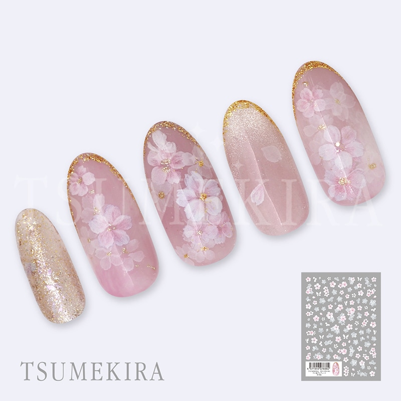 TSUMEKIRA（ツメキラ）：ネイルシール 平山愛 プロデュース 淡雪桜／NN-HIR-001
