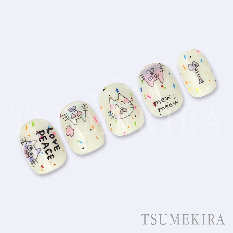 TSUMEKIRA（ツメキラ）：ネイルシール Fumiプロデュース +1(ゼロ)キャット2／NN-FUM-013