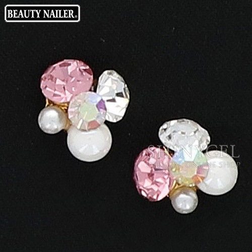 BEAUTY NAILER（ビューティーネイラー）：煌めきストーン RoundS ネイルジュエリー ネイルパーツ／全6色