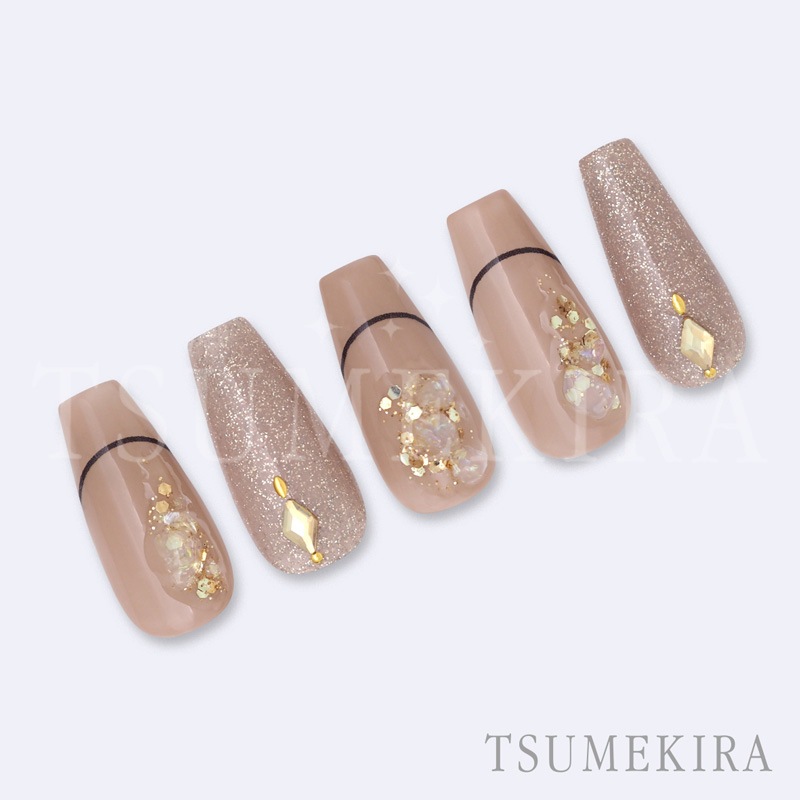 TSUMEKIRA（ツメキラ）：ネイルシール フレンチライン ダークブラウン／NN-FRL-002