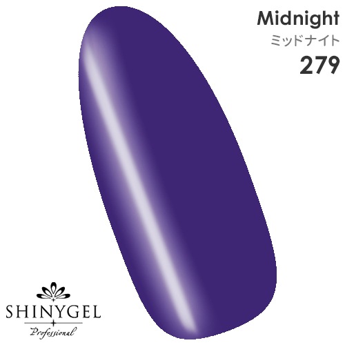 SHINYGEL Professional：カラージェル 279／ミッドナイト 4g （シャイニージェルプロフェッショナル）［UV／LED対応○］（JNA検定対応） $