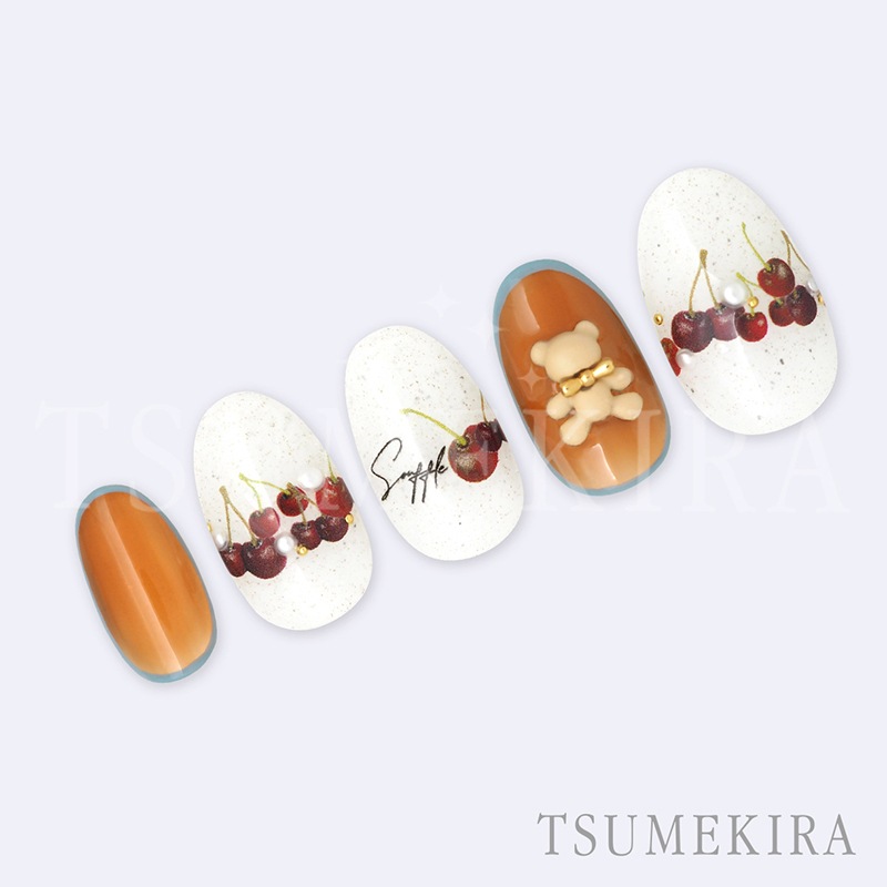 TSUMEKIRA（ツメキラ）：ネイルシール 福岡あみプロデュース ダークチェリー／NN-FKO-003