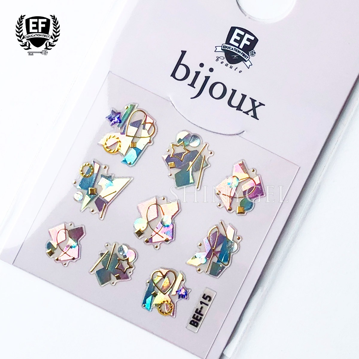 EFボーテ（エデュケーションファースト）：ビジューネイルシール／オーロラフィルム （BEF-15）