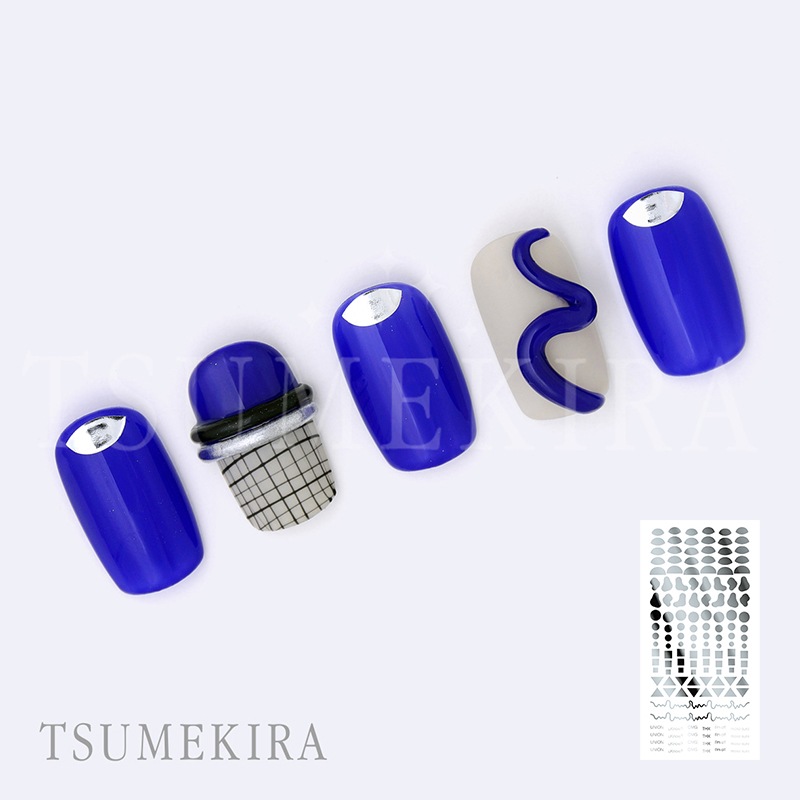 TSUMEKIRA（ツメキラ）：ネイルシール naomiプロデュース ユニオン シルバー／SG-NAO-002