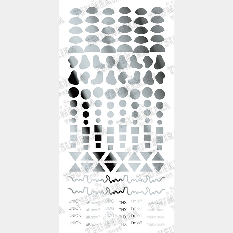 TSUMEKIRA（ツメキラ）：ネイルシール naomiプロデュース ユニオン シルバー／SG-NAO-002