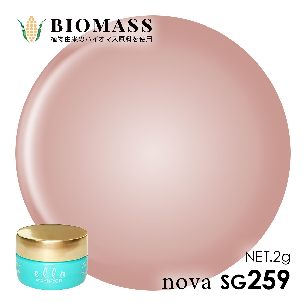 ella BY SHINYGEL nova Color Gel 2g ／ Vintage Wine SG224