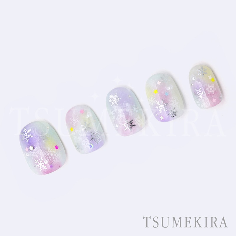 TSUMEKIRA（ツメキラ）：ネイルシール スタンダード スノー シルバー