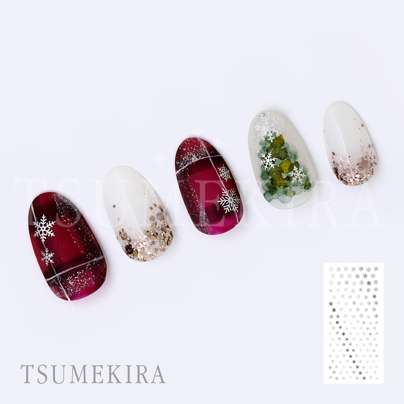TSUMEKIRA（ツメキラ）：ネイルシール スタンダード スノー シルバー