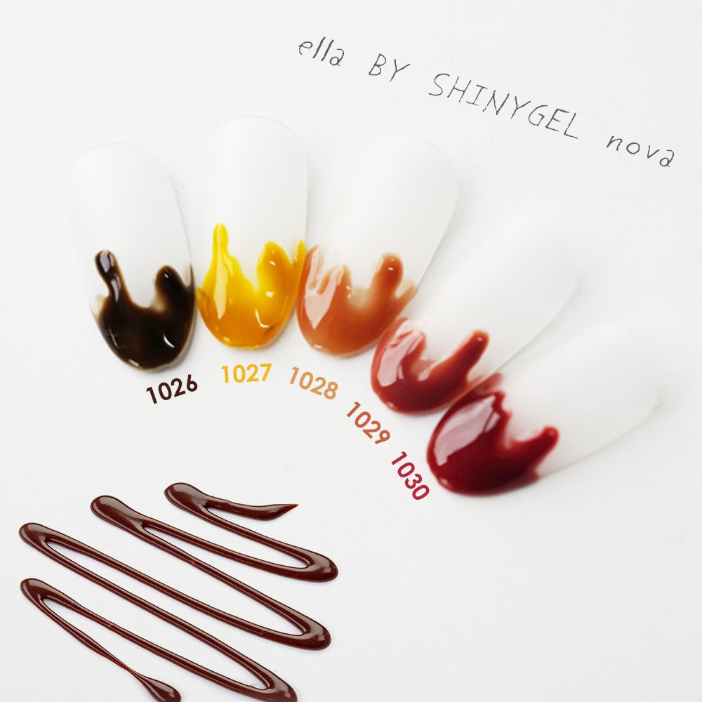 ella BY SHINYGEL nova：カラージェル　1027　ハニーシロップ（エラバイシャイニージェルノヴァ）［UVLED対応○］ $