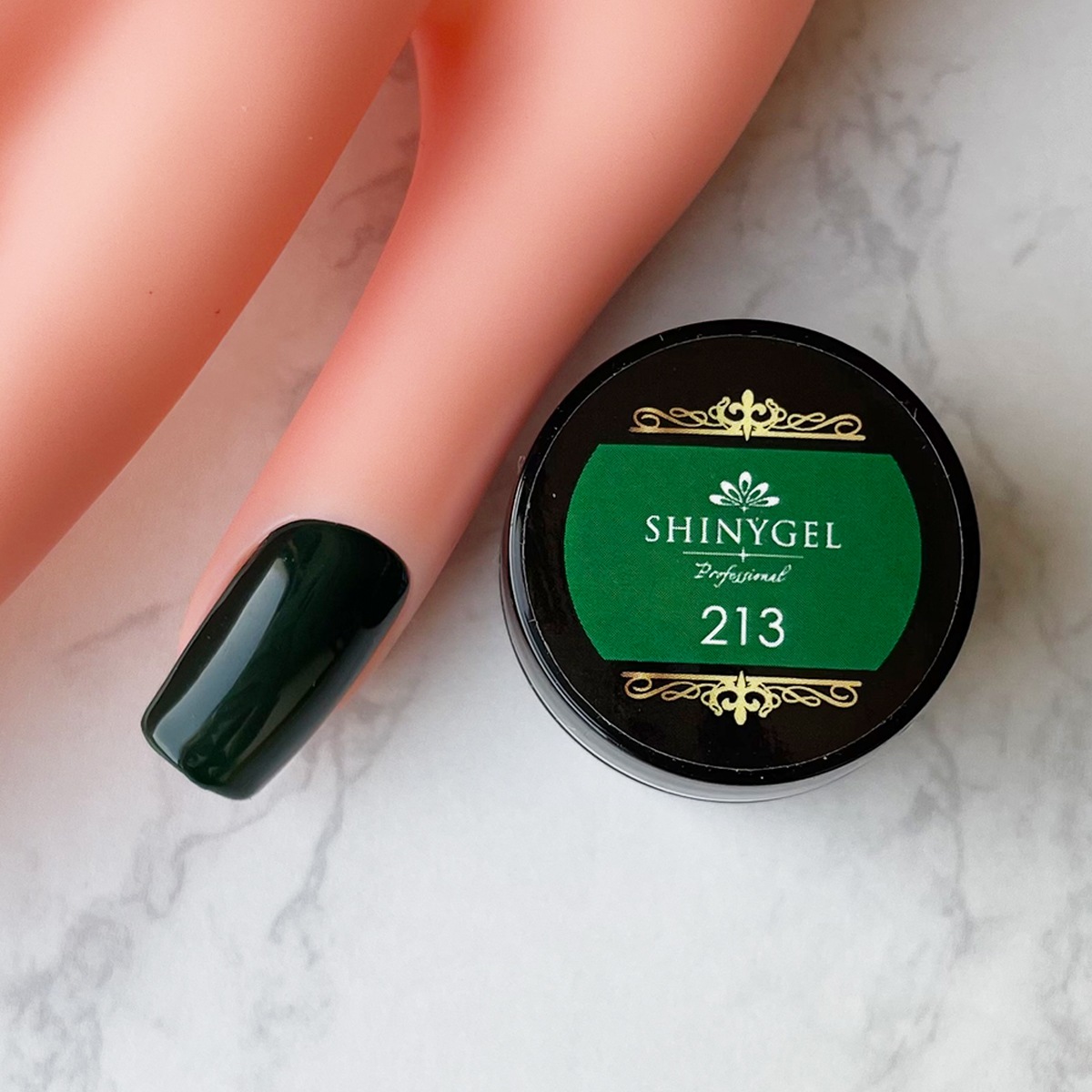 SHINYGEL Professional：カラージェル 213／ハンターグリーン 4g （シャイニージェルプロフェッショナル）［UV／LED対応○］（JNA検定対応） $