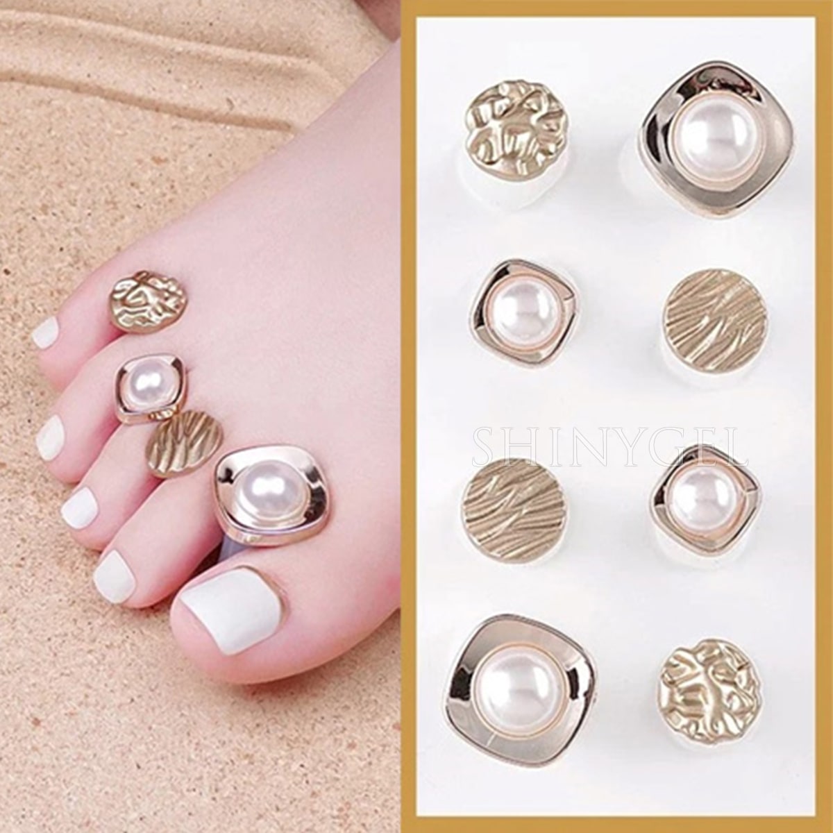 トゥースペーサー(ゴールド) フット用/計8個入り $