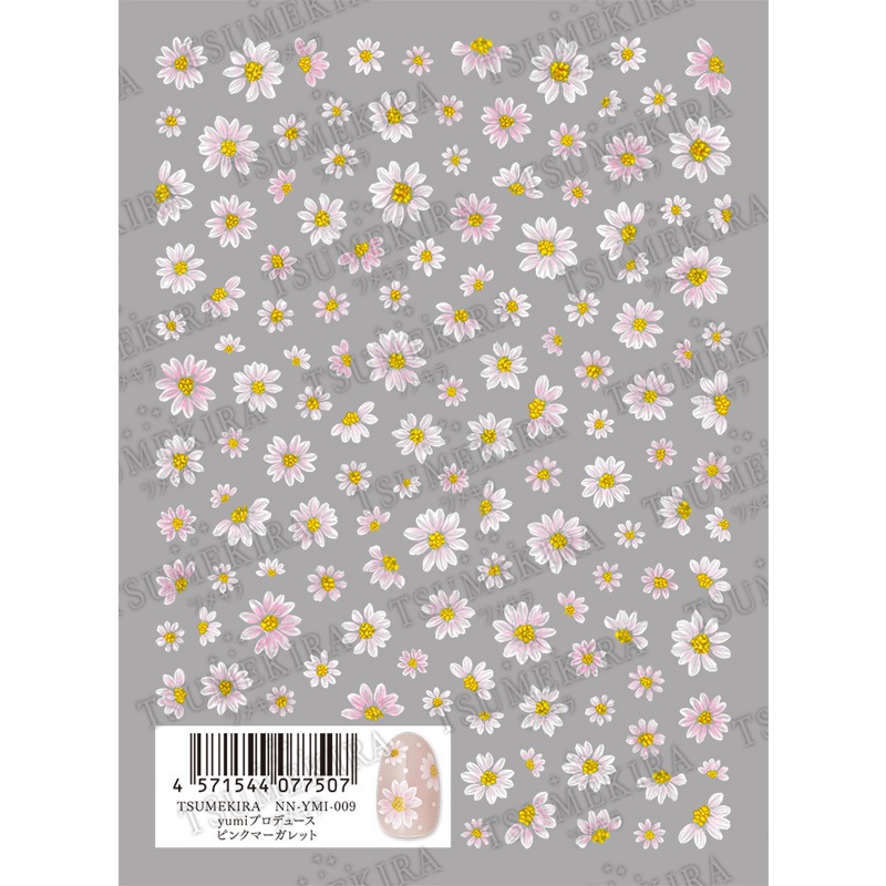TSUMEKIRA(ツメキラ):ネイルシール yumiプロデュース ピンクマーガレット/NN-YMI-009