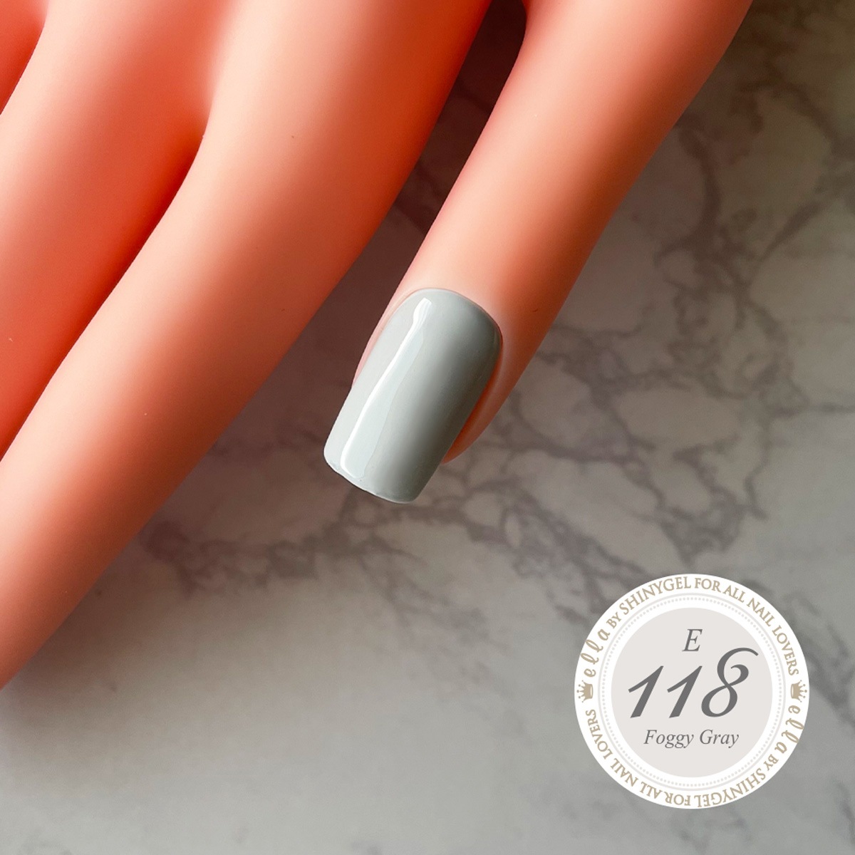 ella BY SHINYGEL：カラージェル　E118　フォギーグレイ （エラバイシャイニージェル） [UV／LED対応○] $