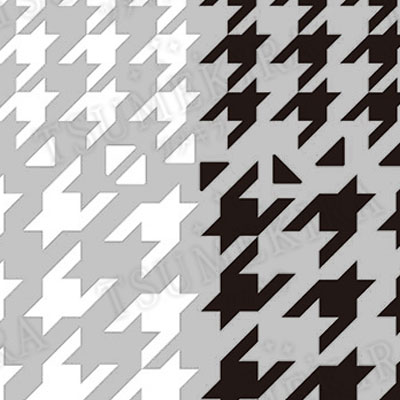 TSUMEKIRA（ツメキラ）：ネイルシール 千鳥格子グランデ ホワイト&ブラック／NN-CDR-008