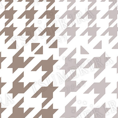 TSUMEKIRA（ツメキラ）：ネイルシール 福岡あみプロデュース 千鳥格子グランデ モカ&グレー／NN-FKO-005