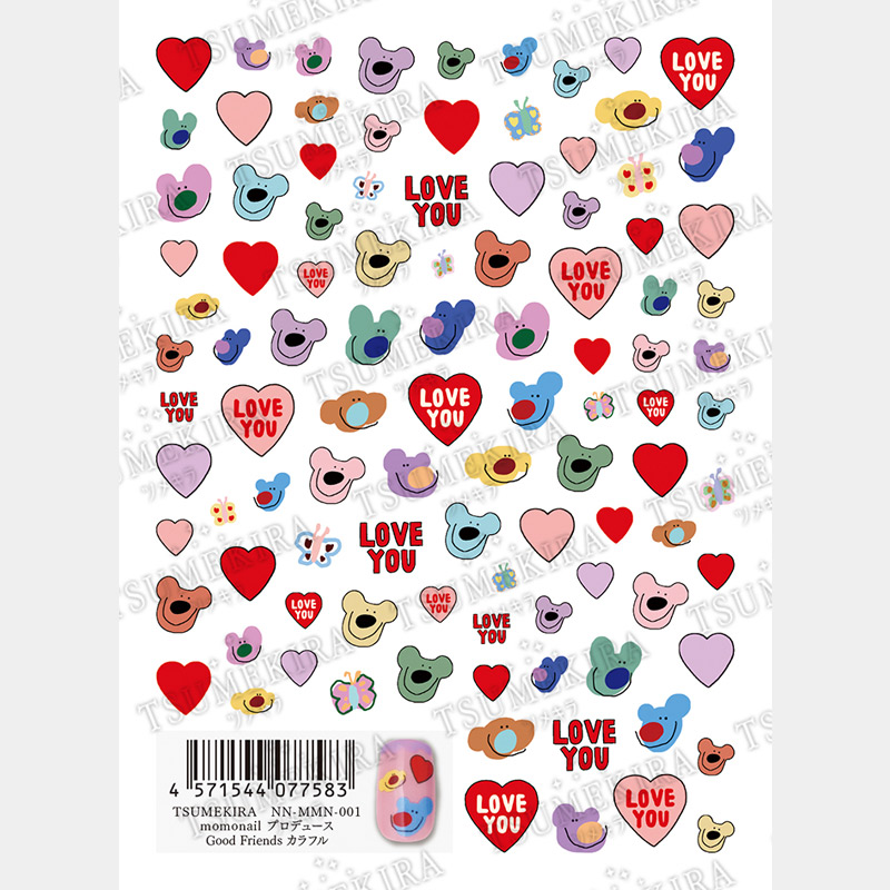 TSUMEKIRA(ツメキラ):ネイルシール momonailプロデュース グッドフレンズ カラフル/NN-MMN-001