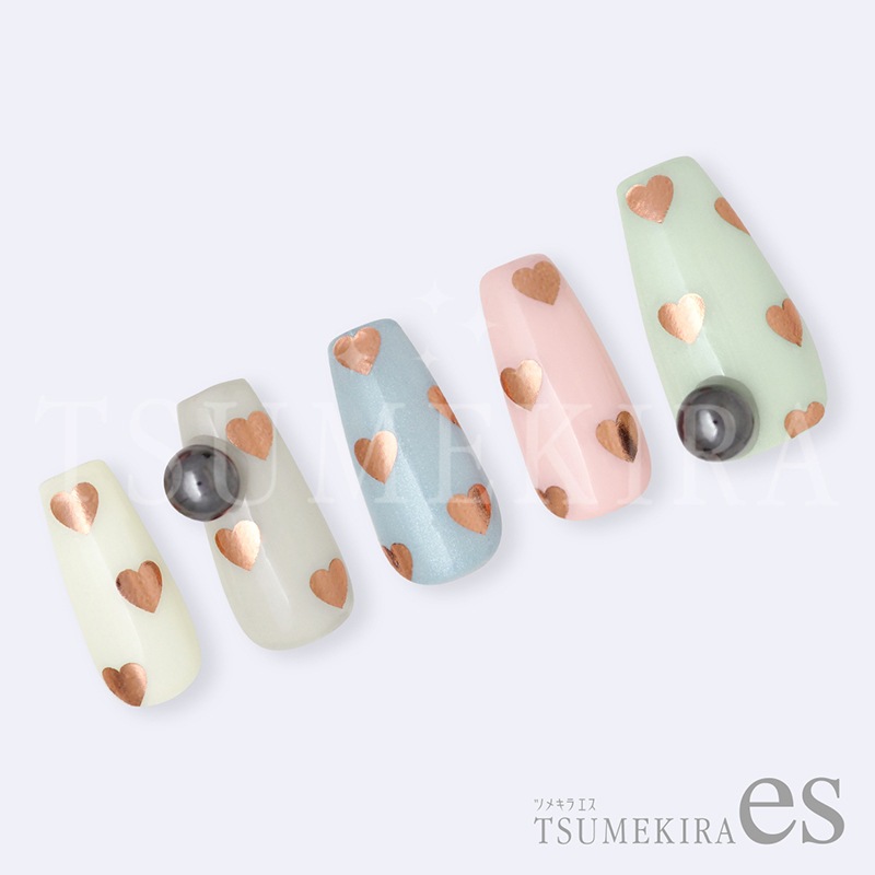 TSUMEKIRA es（ツメキラエス）：MEGU NAIL プロデュース メグハート ピンクゴールド（ジェル専用）／ES-MGN-014