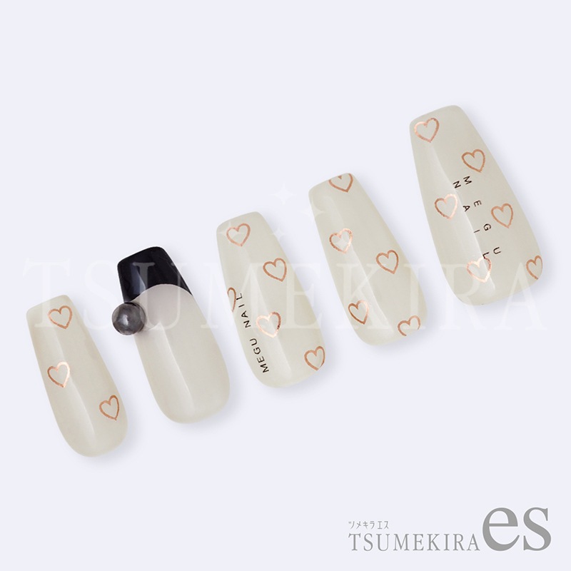 TSUMEKIRA es（ツメキラエス）：MEGU NAIL プロデュース メグハート ピンクゴールド（ジェル専用）／ES-MGN-014