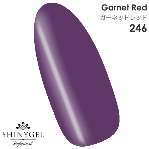 SHINYGEL Professional：カラージェル 246／ガーネットレッド 4g （シャイニージェルプロフェッショナル）［UV／LED対応○］（JNA検定対応） $