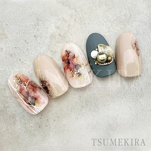 TSUMEKIRA（ツメキラ）ネイルシール ツメッセージ フランス語 ゴールド／SG-TMF-002