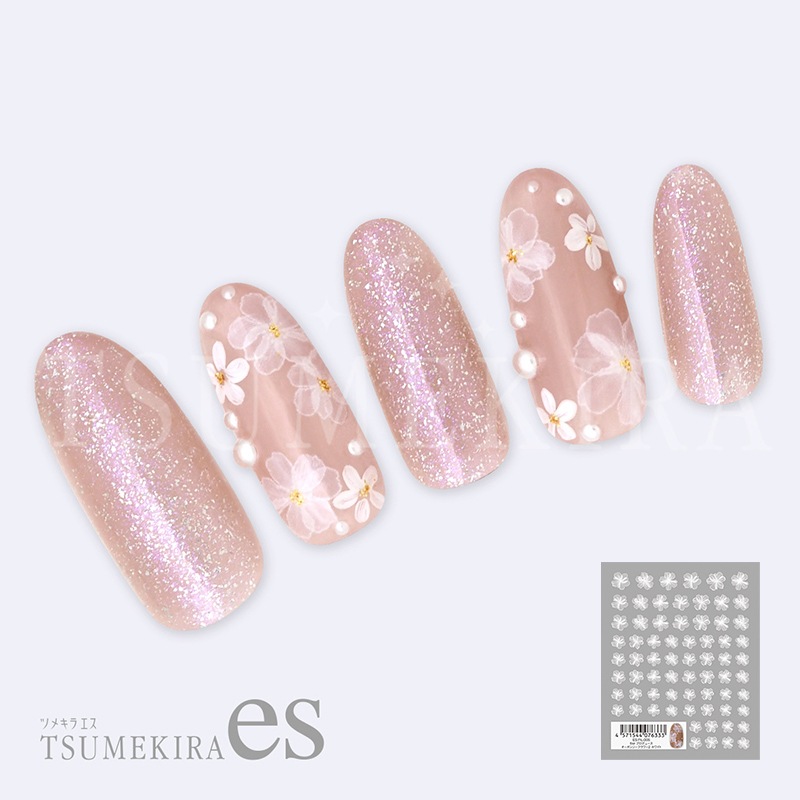 TSUMEKIRA es（ツメキラエス）：filer プロデュース オーガンジーフラワー2 ホワイト／ES-FIL-005