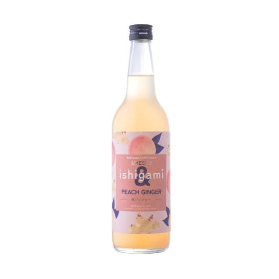 梅酒 ishigami＆（イシガミアンド）桃ジンジャー 600ml