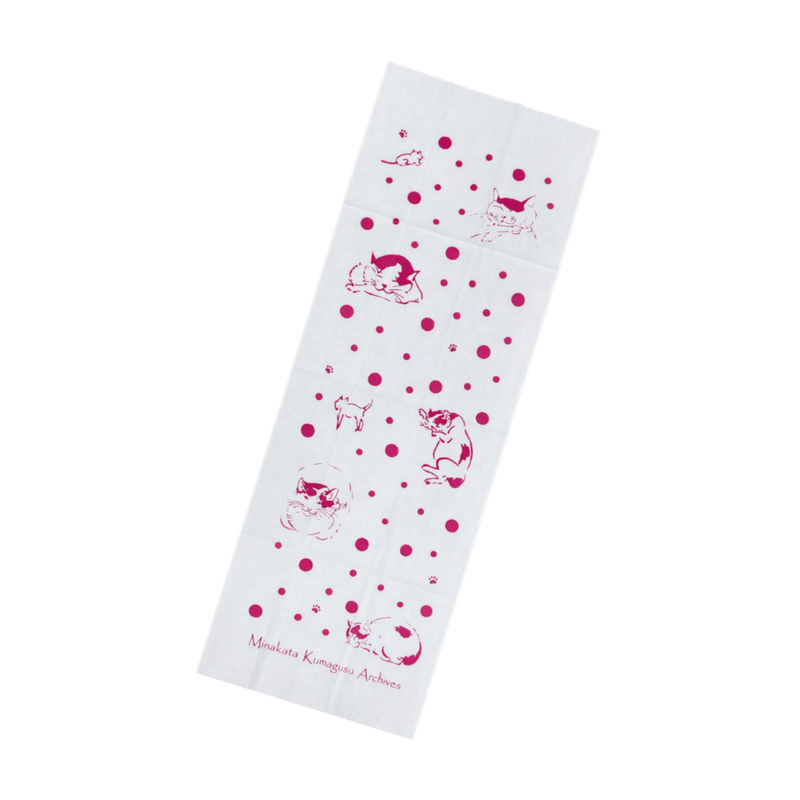 南方熊楠　ねこてぬぐい