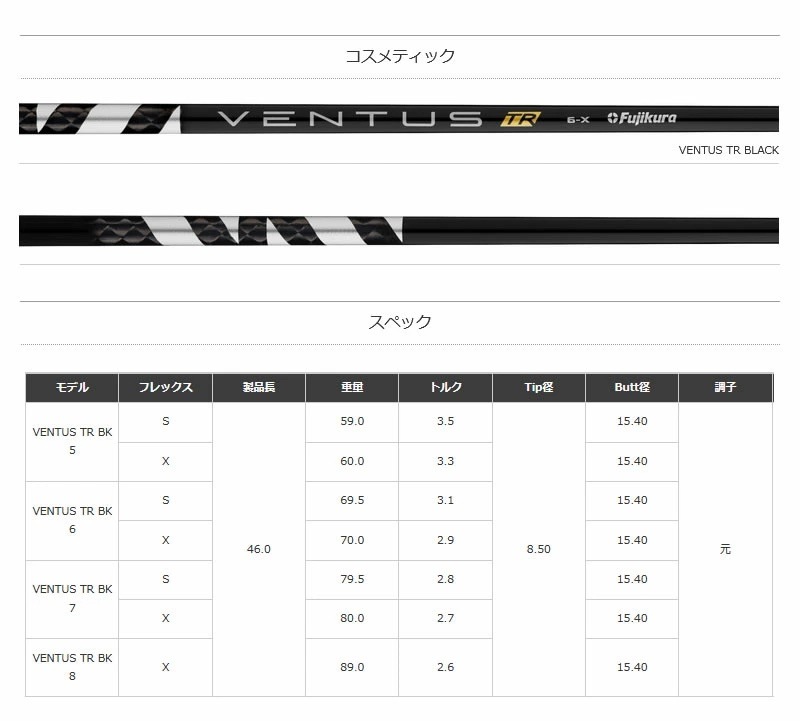 ⑦フジクラ　ベンタスTRブラック　8X　最終値下げ！ 新発売】フジクラ ベンタスTRレッドとTRブラック。最新情報と