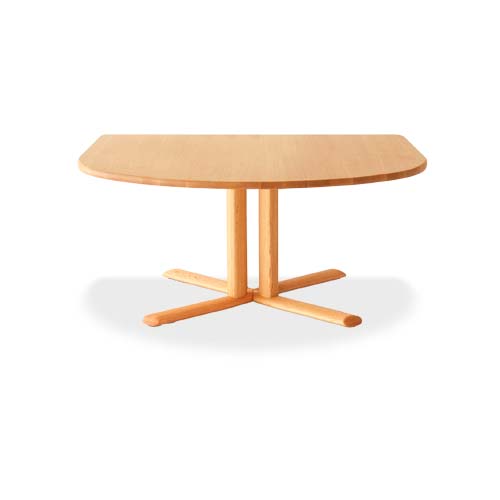 NEO TABLE(ネオテーブル) 変形半円型 1本脚 150