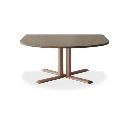 NEO TABLE(ネオテーブル) 変形半円型 1本脚 150