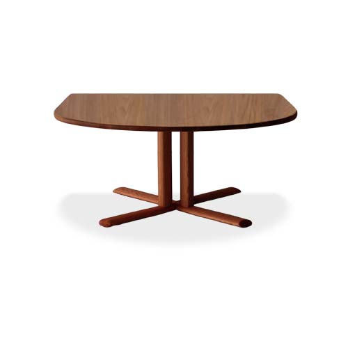 NEO TABLE(ネオテーブル) 変形半円型 1本脚 150