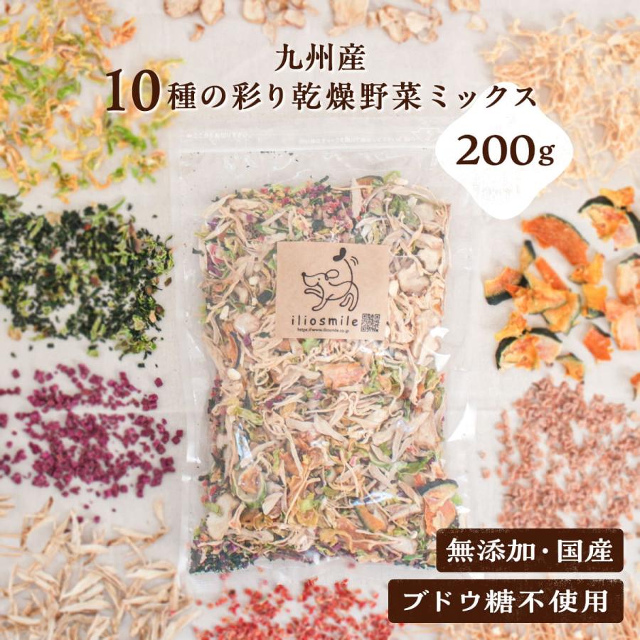 【イリオスマイル】九州産 10種の彩り乾燥野菜ミックス 200g （ブドウ糖不使用）