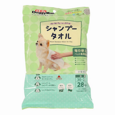 ウエットシャンプータオル 犬用 大判 28枚入
