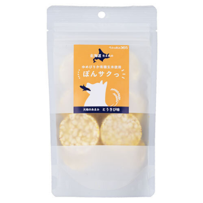 ペットの恵み３６５　有機玄米使用ぽんサクっ　とうきび味　１２ｇ