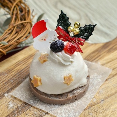 【10月下旬頃発売予定】犬猫用 ふわふわササミチーズのホワイトクリスマスケーキ ≪自家製≫