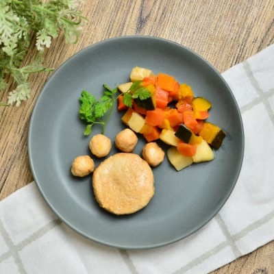 【Wagわん】鶏ささみハンバーグ野菜添え