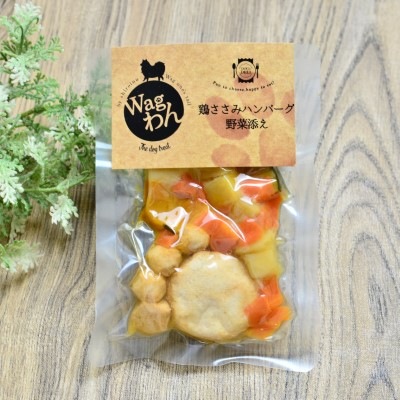 【Wagわん】鶏ささみハンバーグ野菜添え