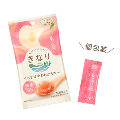 【きなり】くちどけやわらかゼリー　もも　5g×10本