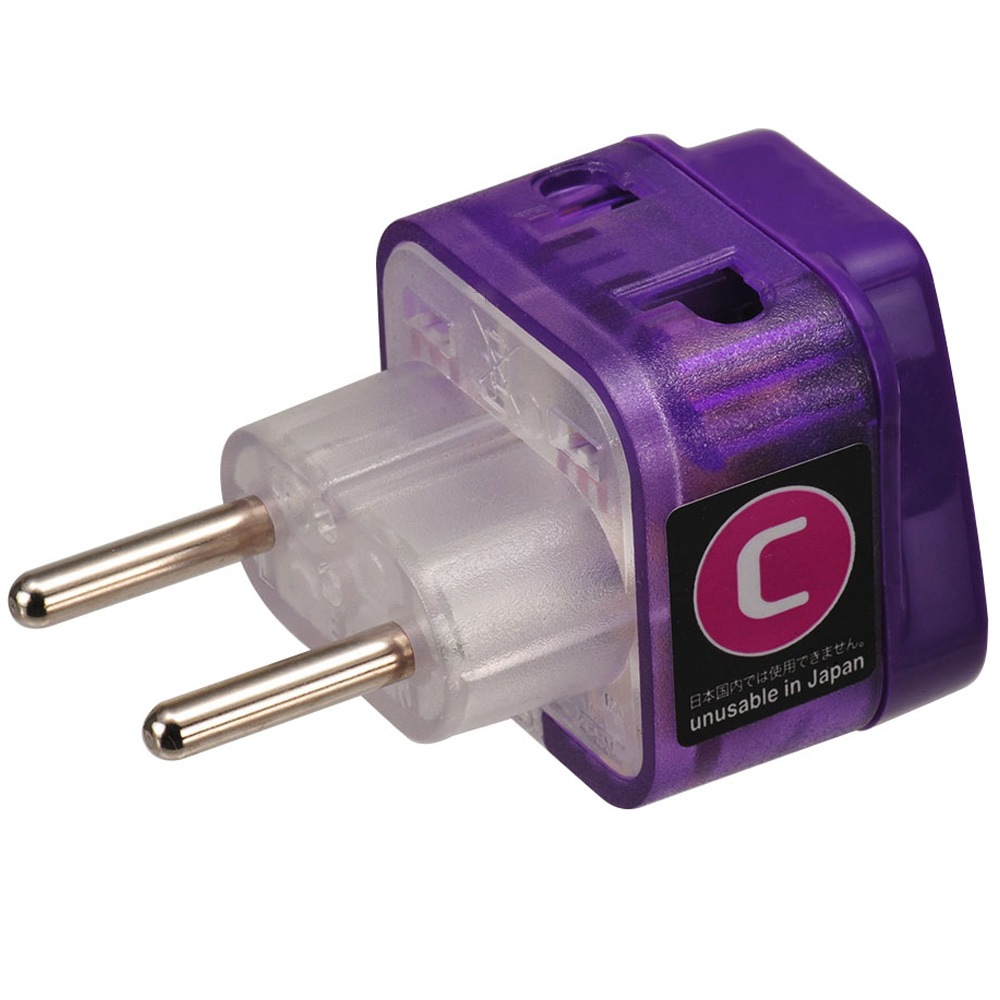 RWG-D004 海外用 電源変換プラグ エレプラグW (Cタイプ) [ROAD WARRIOR]