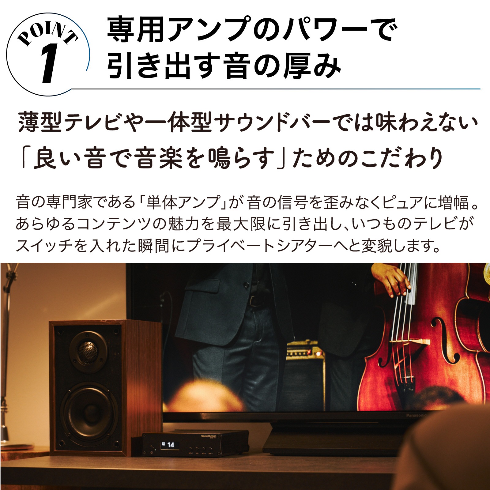 SWD-TV1-SD テレビ用アンプ SW TV Plus