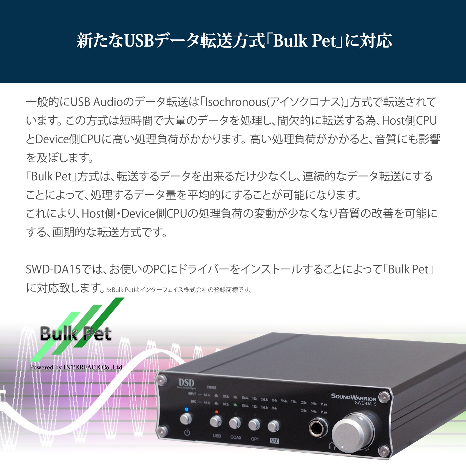 【直販ショップ限定特典付】SWD-DA15 高機能USB D/Aコンバーター[城下工業]