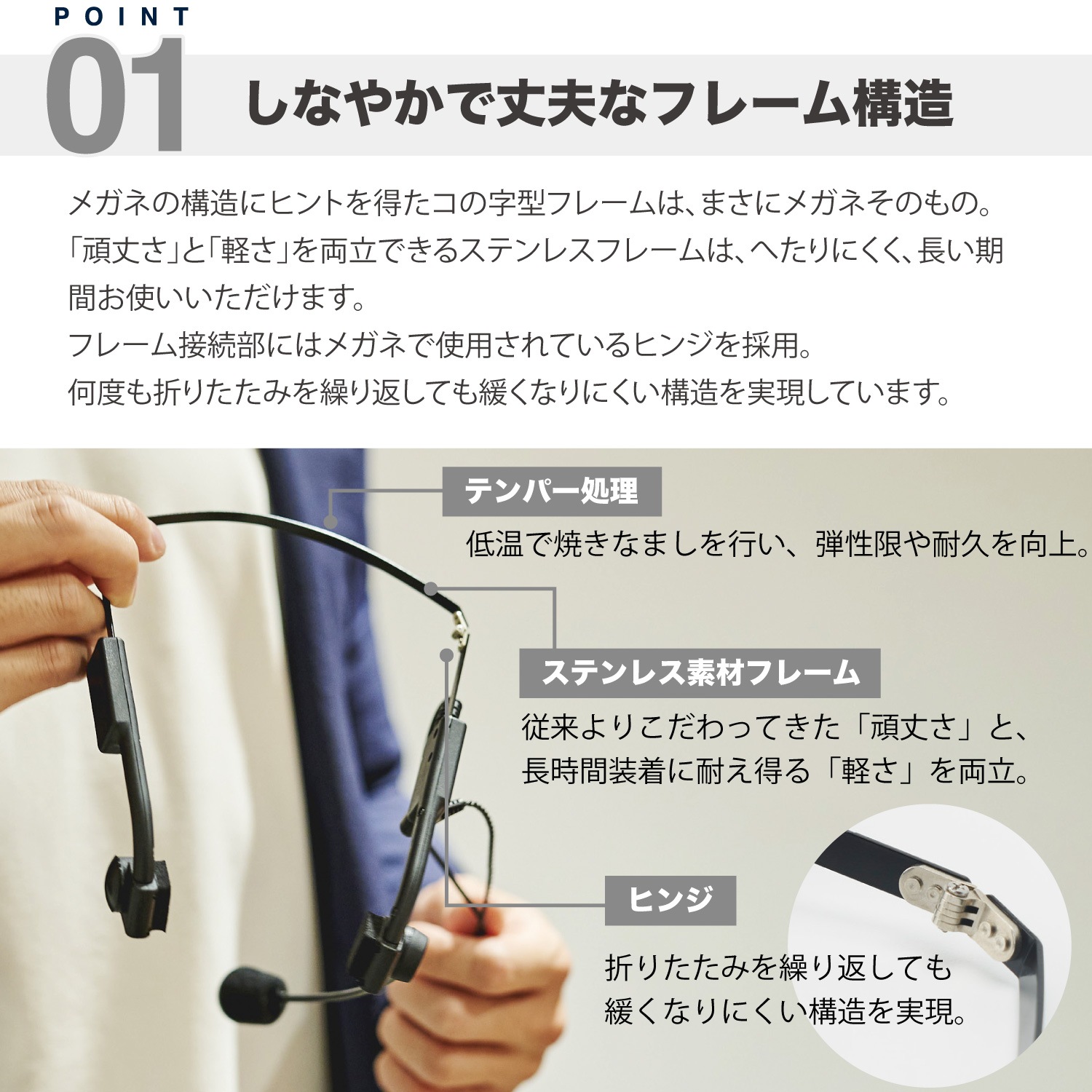 【レンタルそのまま購入対象商品】SW-HW1-USB-rent 耳掛けタイプ ヘッドセット 片耳 イヤホン タイプ ビー・フレーム・エアー【お試し 1週間 試聴機】