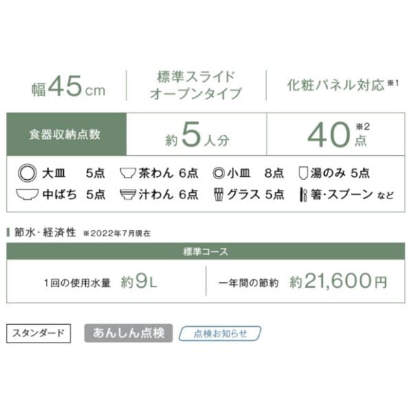 【あす楽対応】リンナイ食器洗い乾燥機RSW-405AA-SV/食洗機食洗器標準ビルトインコンパクトスライドオープンスタンダード交換ドアパネルタイプシルバー幅45cm奥行65cm5人分商品のみ