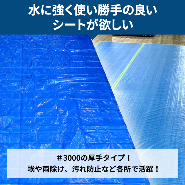 【最短翌日お届け】 ブルーシート 10m×10m 1枚 #3000