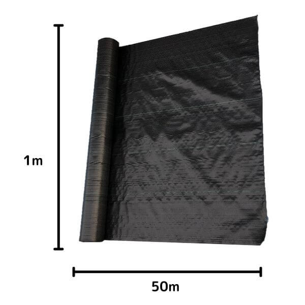 【最短翌日お届け】 防草シート 2本 約1ｍ×50ｍ巻 約0.4mm厚