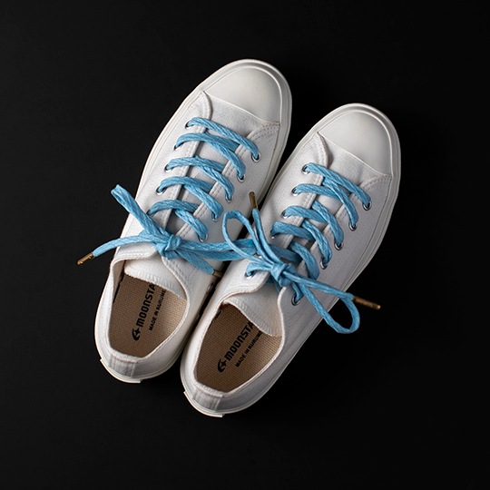 靴ひも スカイブルー スニーカー シューズ メンズ レディース おしゃれ 蝋引き加工 ワッフルシューレース Waffle Shoe Lace Sky Blue 生活雑貨 静岡特産品のテーマパーク しずパレ