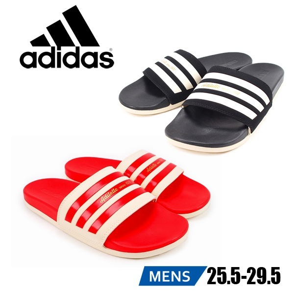 ADIDAS ADILETTE COMFORT U アディダス アディレッタ コンフォート サンダル ホワイト/レッド ブラック/ホワイト 三本線 GW8755 GW5966 【メンズ】