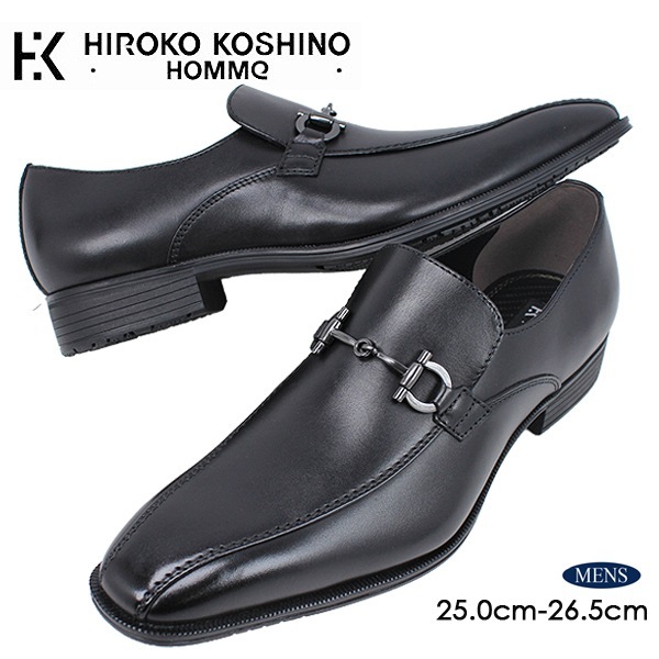 ヒロコ コシノ オム メンズ ビジネスシューズ スリッポン 革靴 ブラック フォーマルシューズ HR1004 HIROKO KOSHINO HOMME 【メンズ】